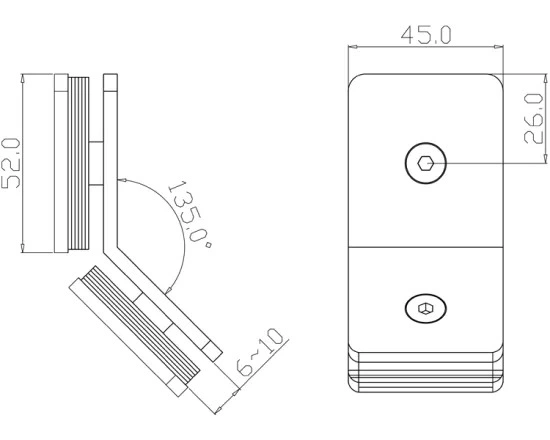 Fashion Design Bathroom Accessories Mirror Finish Tempered Glass Clamp Shower Glass Hardware Gbf-834