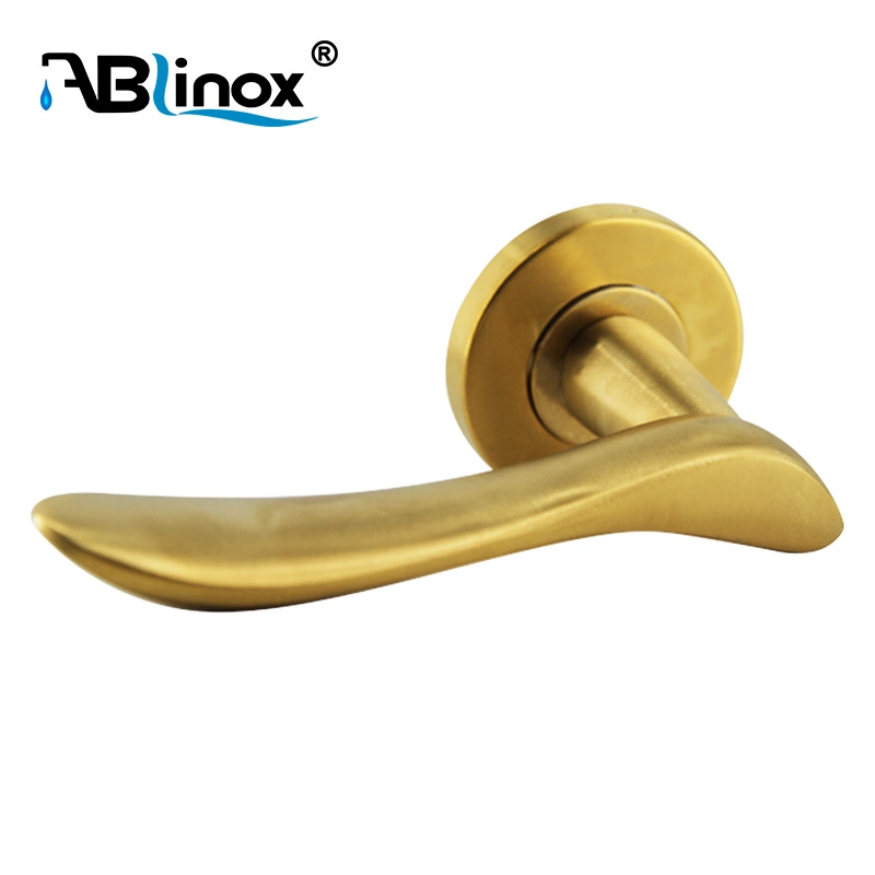 Ablinox Interior SUS 304/316 Stainless Steel Gold Color Lock Bathroom Aluminum Zinc Alloy Door Lever Lock Pull Handle Hardware