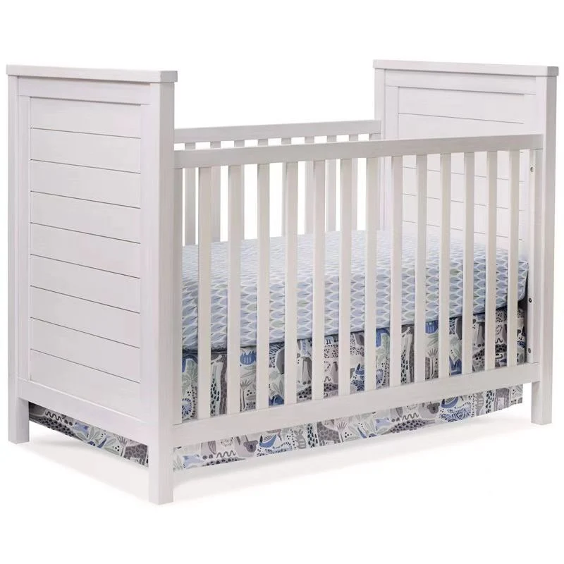 Popular Nontoxic Nursery Daycare Solid Wooden Baby Crib