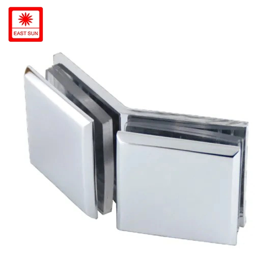 Fashion Design Bathroom Accessories Mirror Finish Tempered Glass Clamp Shower Glass Hardware Gbf-834