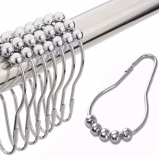 在庫卸売カボチャの形の金属シャワーカーテンフックリング