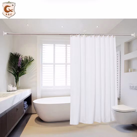 家庭用ホテルメタル拡張可能なシャワーカーテンロッド