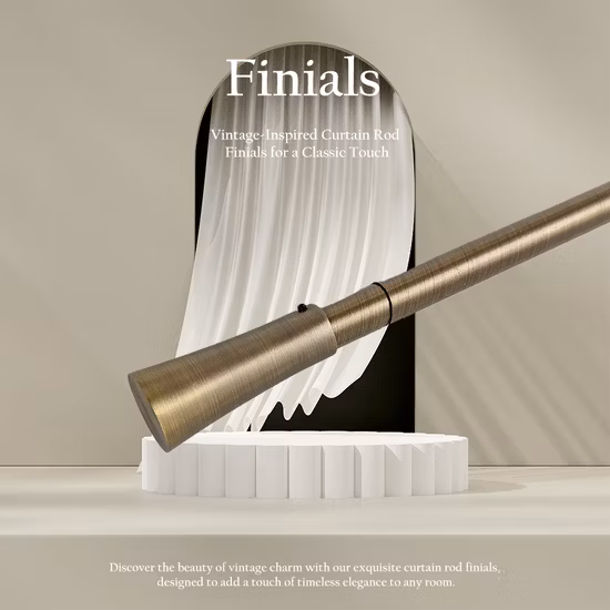 リビングルーム用ローマンカーテンロッド (さまざまなサイズをご用意)